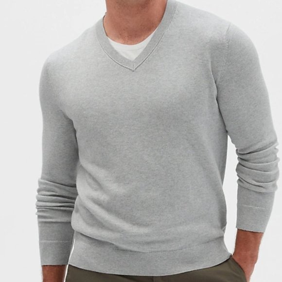 Banana Republic Other - Banana Republic Premium Luxe Grey V-Neck Sweater
